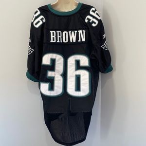 NFL GAME WORN EAGLES NFL REGGIE BROWN   31” long x 24” wide